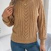 Heather | Elegant Cable-Knit Lantern-Sleeve Sweater - Picela