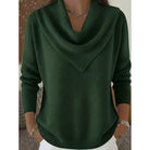 Heather | Elegant Cowl-Neck Knit Sweater - Picela