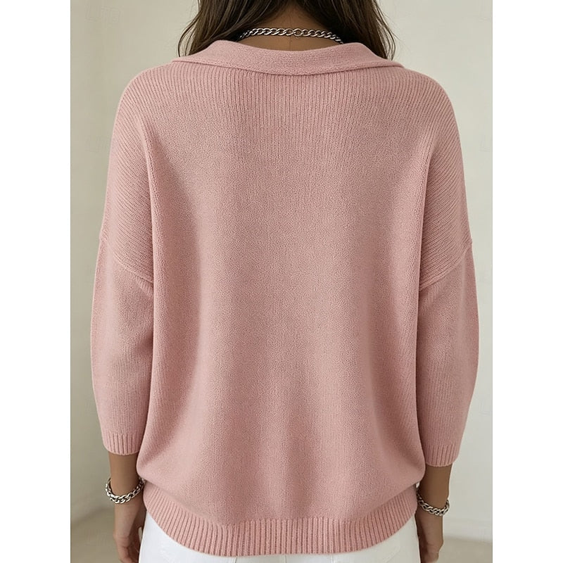 Heather | Elegant Cowl-Neck Knit Sweater - Picela