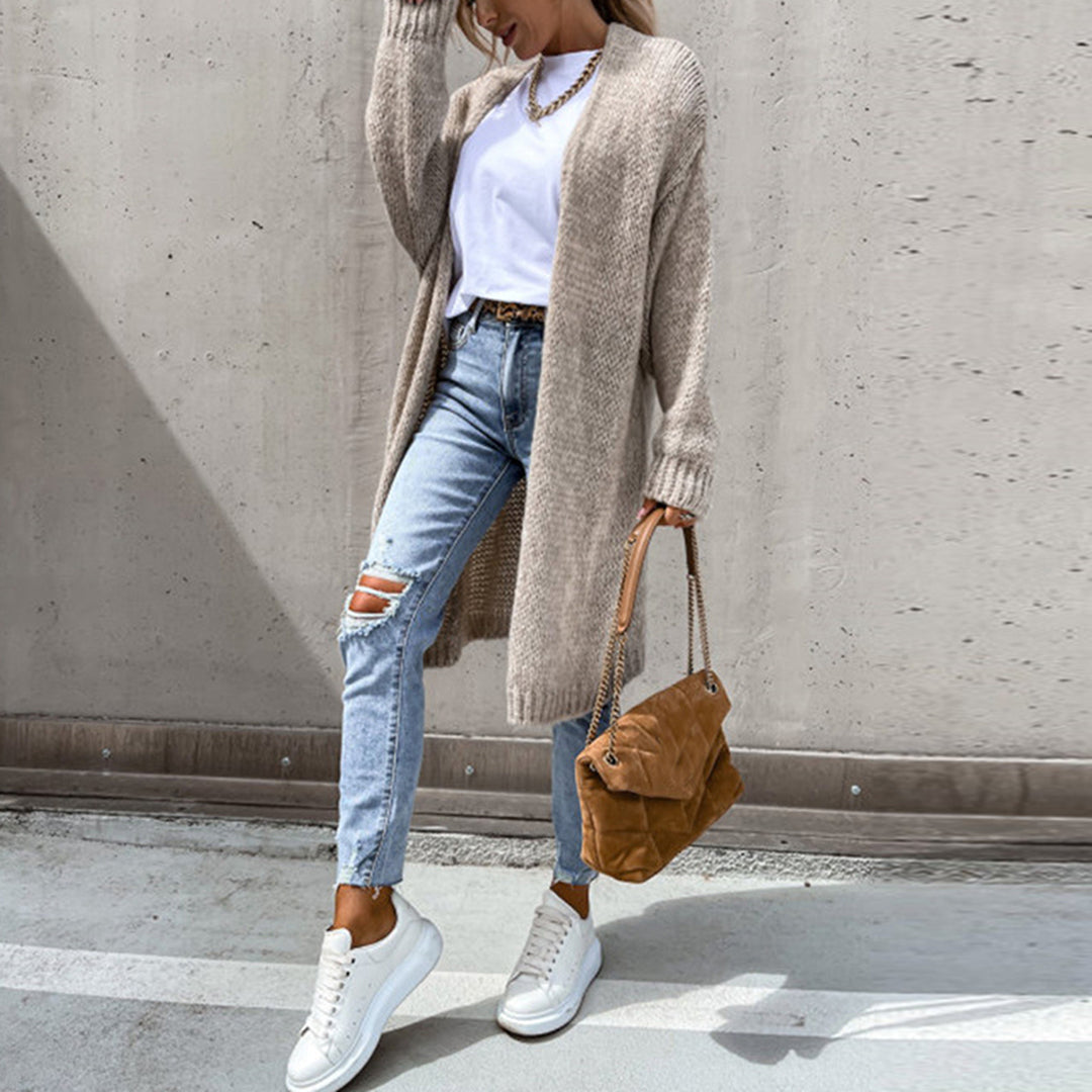 Heather | Elegant Longline Knit Cardigan - Picela