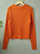 Heather | Elegant Ribbed Knit Sweater - Picela