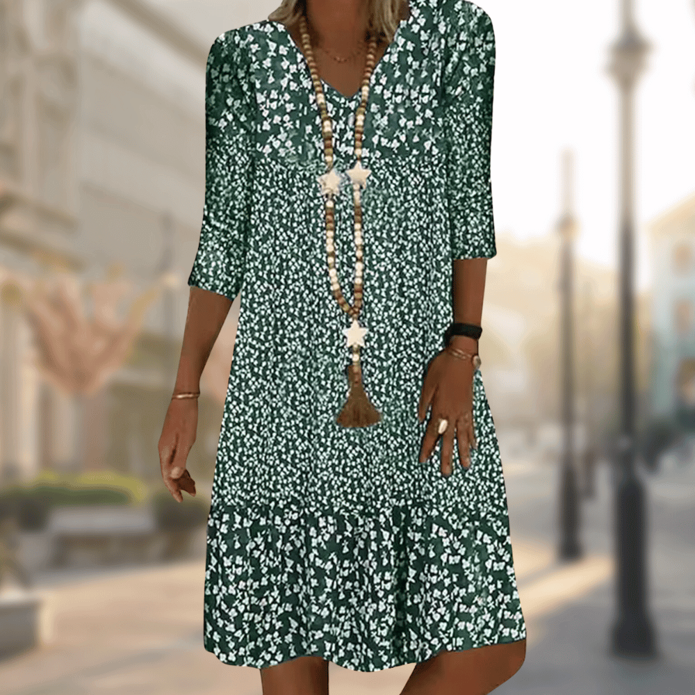 Heather | Feminine Tiered Midi Dress - Picela