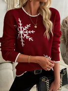 Holly | Stylish Snowflake Festive Sweater - Picela