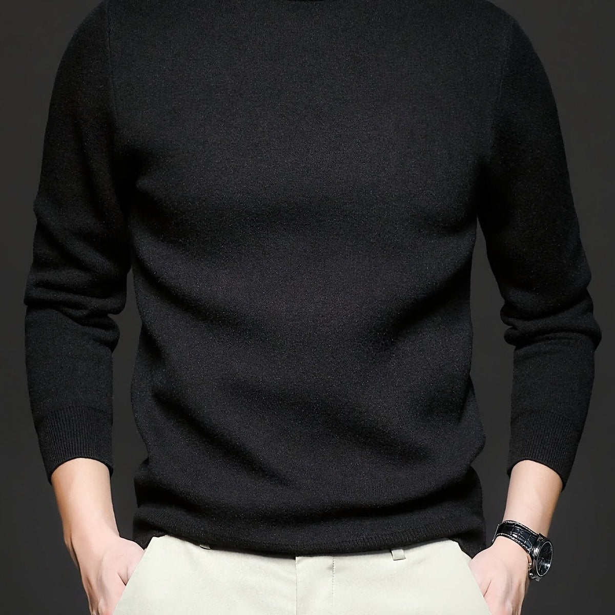 Jennifer | Elegant Mock-Neck Knit Sweater - Picela