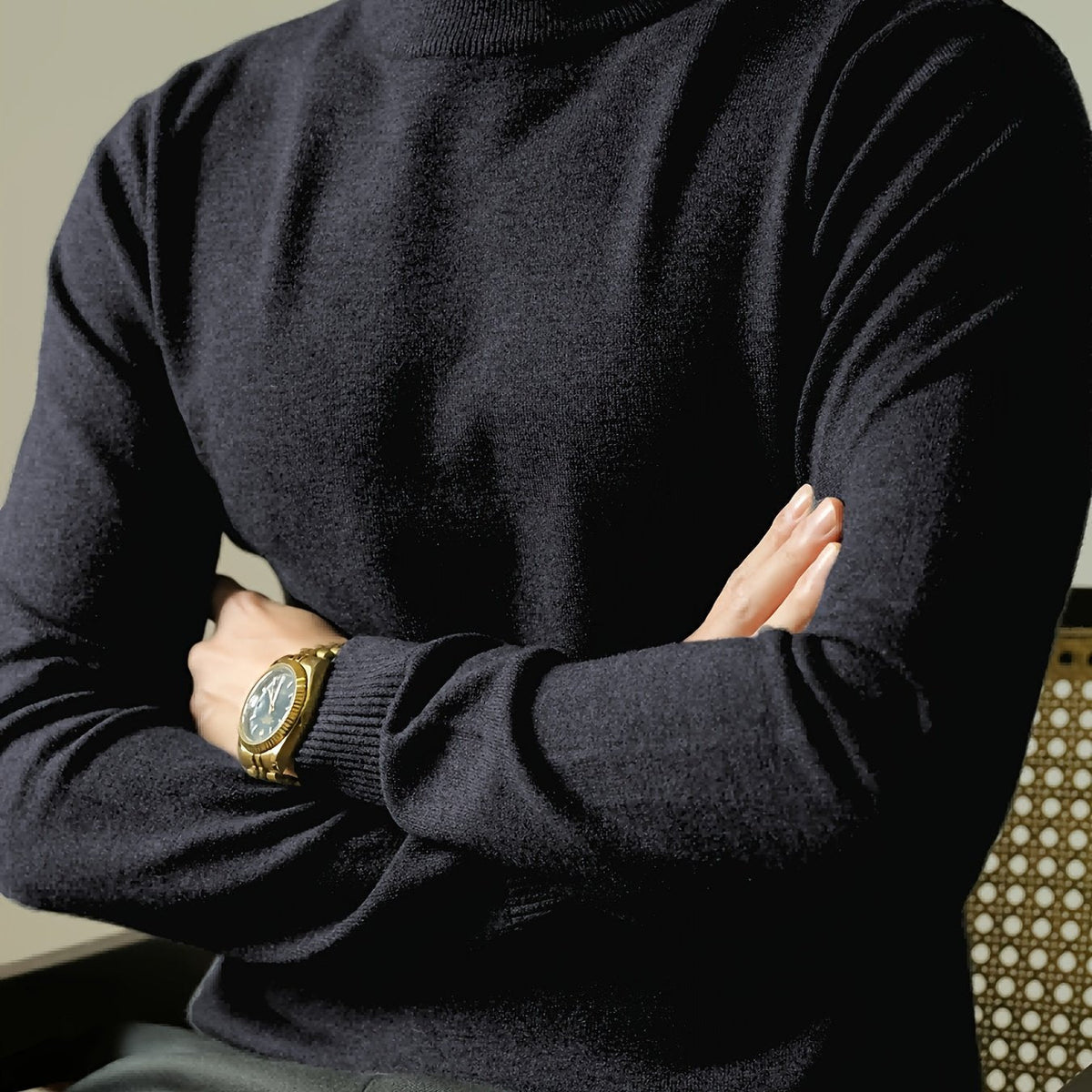 Jennifer | Elegant Mock-Neck Knit Sweater - Picela