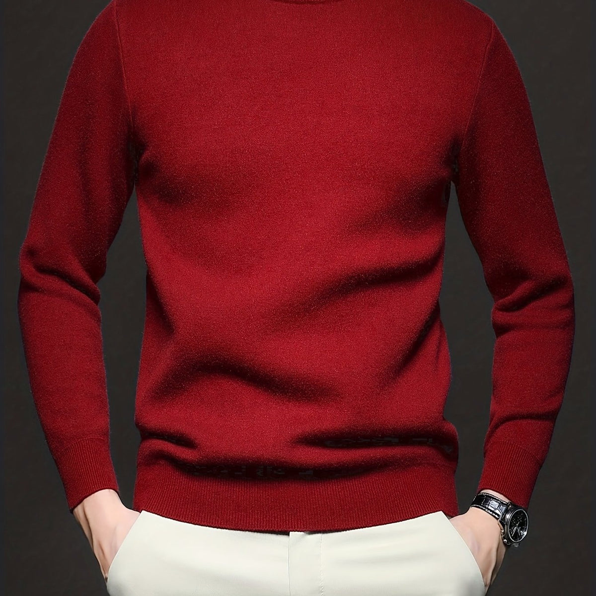 Jennifer | Elegant Mock-Neck Knit Sweater - Picela