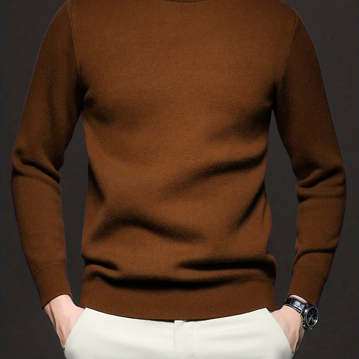 Jennifer | Elegant Mock-Neck Knit Sweater - Picela