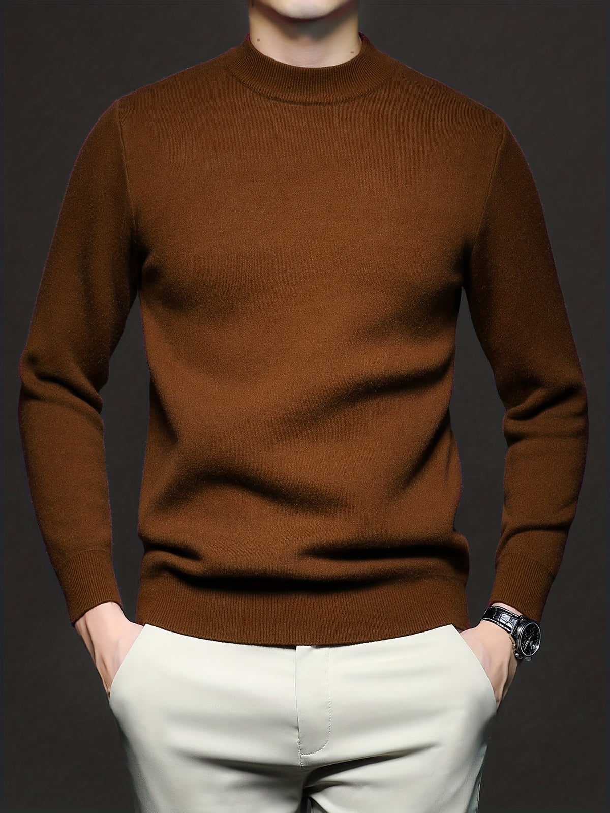Jennifer | Elegant Mock-Neck Knit Sweater - Picela