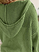 Jennifer | Elegant Open-Knit Hooded Sweater - Picela