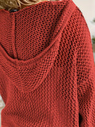 Jennifer | Elegant Open-Knit Hooded Sweater - Picela