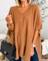 Jennifer | Elegant Oversized V-Neck Sweater - Picela