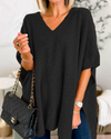 Jennifer | Elegant Oversized V-Neck Sweater - Picela