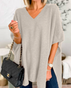 Jennifer | Elegant Oversized V-Neck Sweater - Picela