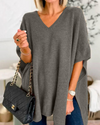 Jennifer | Elegant Oversized V-Neck Sweater - Picela
