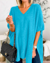 Jennifer | Elegant Oversized V-Neck Sweater - Picela