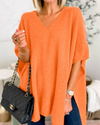Jennifer | Elegant Oversized V-Neck Sweater - Picela