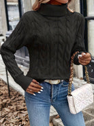 Jessica | Elegant Cable-Knit Turtleneck Sweater - Picela