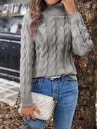 Jessica | Elegant Cable-Knit Turtleneck Sweater - Picela