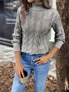 Jessica | Elegant Cable-Knit Turtleneck Sweater - Picela