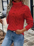 Jessica | Elegant Cable-Knit Turtleneck Sweater - Picela