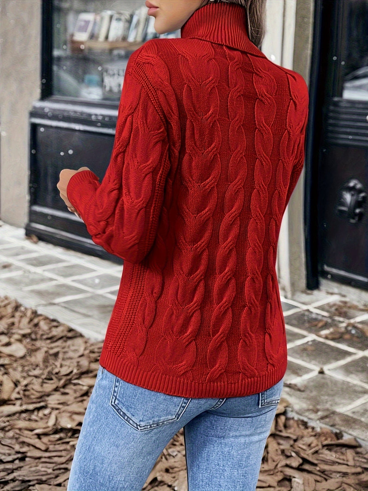 Jessica | Elegant Cable-Knit Turtleneck Sweater - Picela
