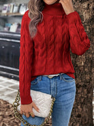 Jessica | Elegant Cable-Knit Turtleneck Sweater - Picela