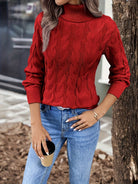 Jessica | Elegant Cable-Knit Turtleneck Sweater - Picela
