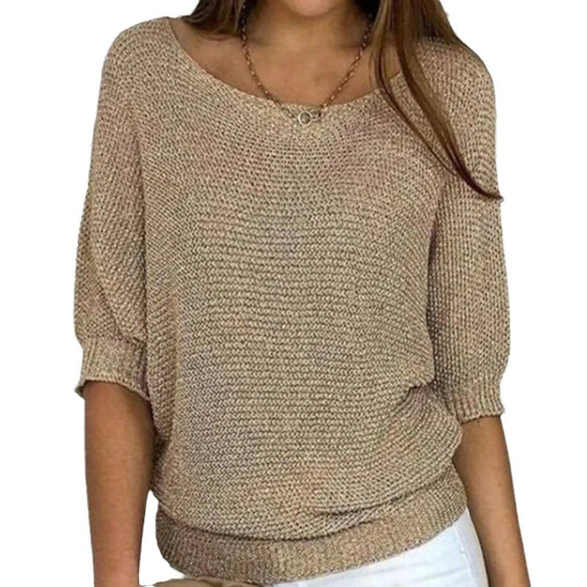 Jessica | Elegant Knit Batwing Sweater - Picela