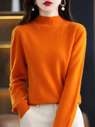 Jessica | Elegant Mock-Neck Fitted Sweater - Picela