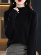 Jessica | Elegant Mock-Neck Fitted Sweater - Picela