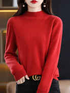 Jessica | Elegant Mock-Neck Fitted Sweater - Picela