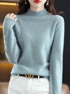 Jessica | Elegant Mock-Neck Fitted Sweater - Picela