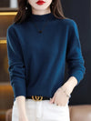 Jessica | Elegant Mock-Neck Fitted Sweater - Picela