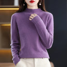 Jessica | Elegant Mock-Neck Fitted Sweater - Picela