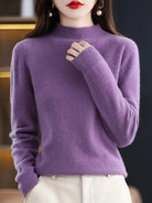 Jessica | Elegant Mock-Neck Fitted Sweater - Picela