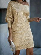 Jessica | Elegant Sequin Off-Shoulder Dress - Picela