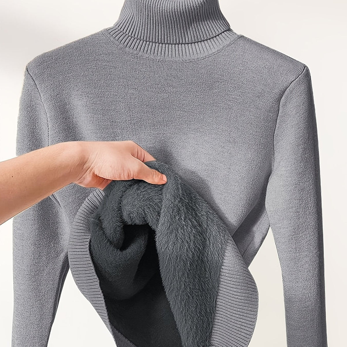 Jessica | Soft Fleece-Lined Turtleneck Sweater - Picela