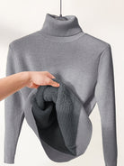Jessica | Soft Fleece-Lined Turtleneck Sweater - Picela