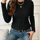 Juliana | Elegant Cable-Knit Mock-Neck Sweater - Picela