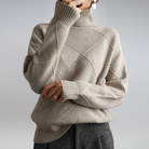 Kelly | Elegant Turtleneck Argyle Sweater - Picela