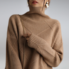 Kelly | Elegant Turtleneck Argyle Sweater - Picela