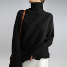 Kelly | Elegant Turtleneck Argyle Sweater - Picela