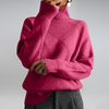 Kelly | Elegant Turtleneck Argyle Sweater - Picela