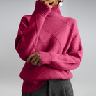 Kelly | Elegant Turtleneck Argyle Sweater - Picela
