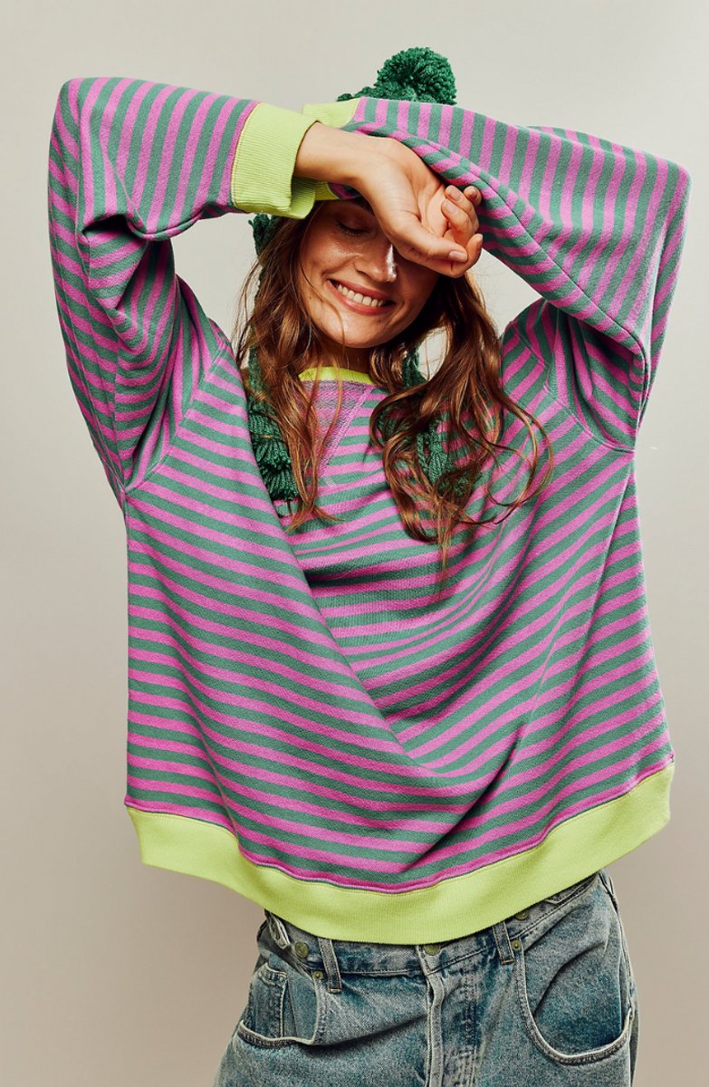 Kimberly | Classic Striped Oversized Sweater - Picela