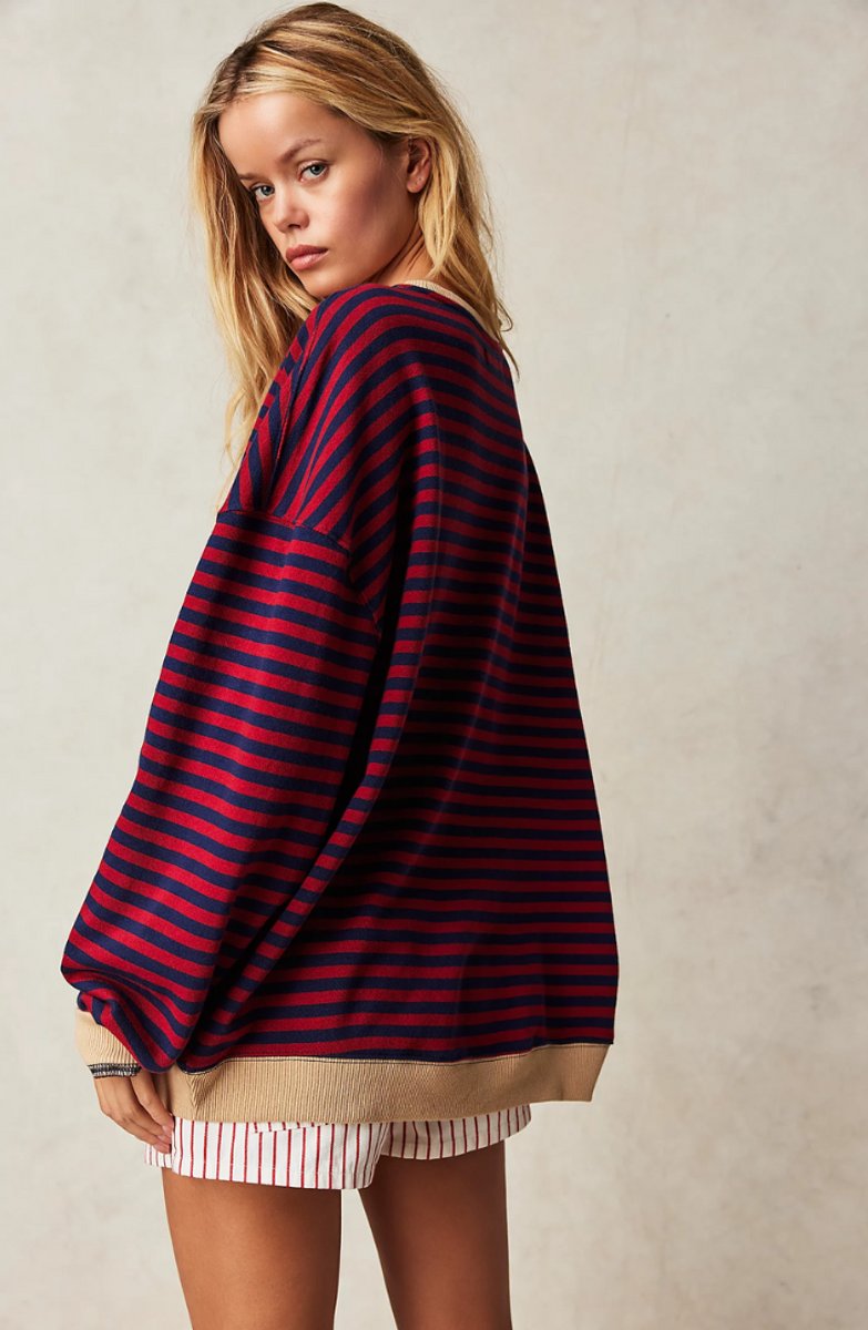 Kimberly | Classic Striped Oversized Sweater - Picela