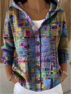 Kimberly | Elegant Patchwork Hooded Cardigan - Picela