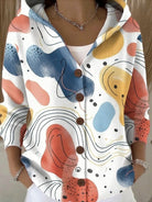 Kimberly | Elegant Patchwork Hooded Cardigan - Picela