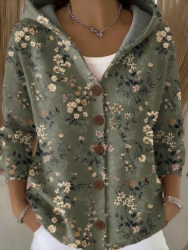 Kimberly | Elegant Patchwork Hooded Cardigan - Picela