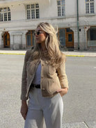 Kimberly | Elegant Tweed Cropped Jacket - Picela